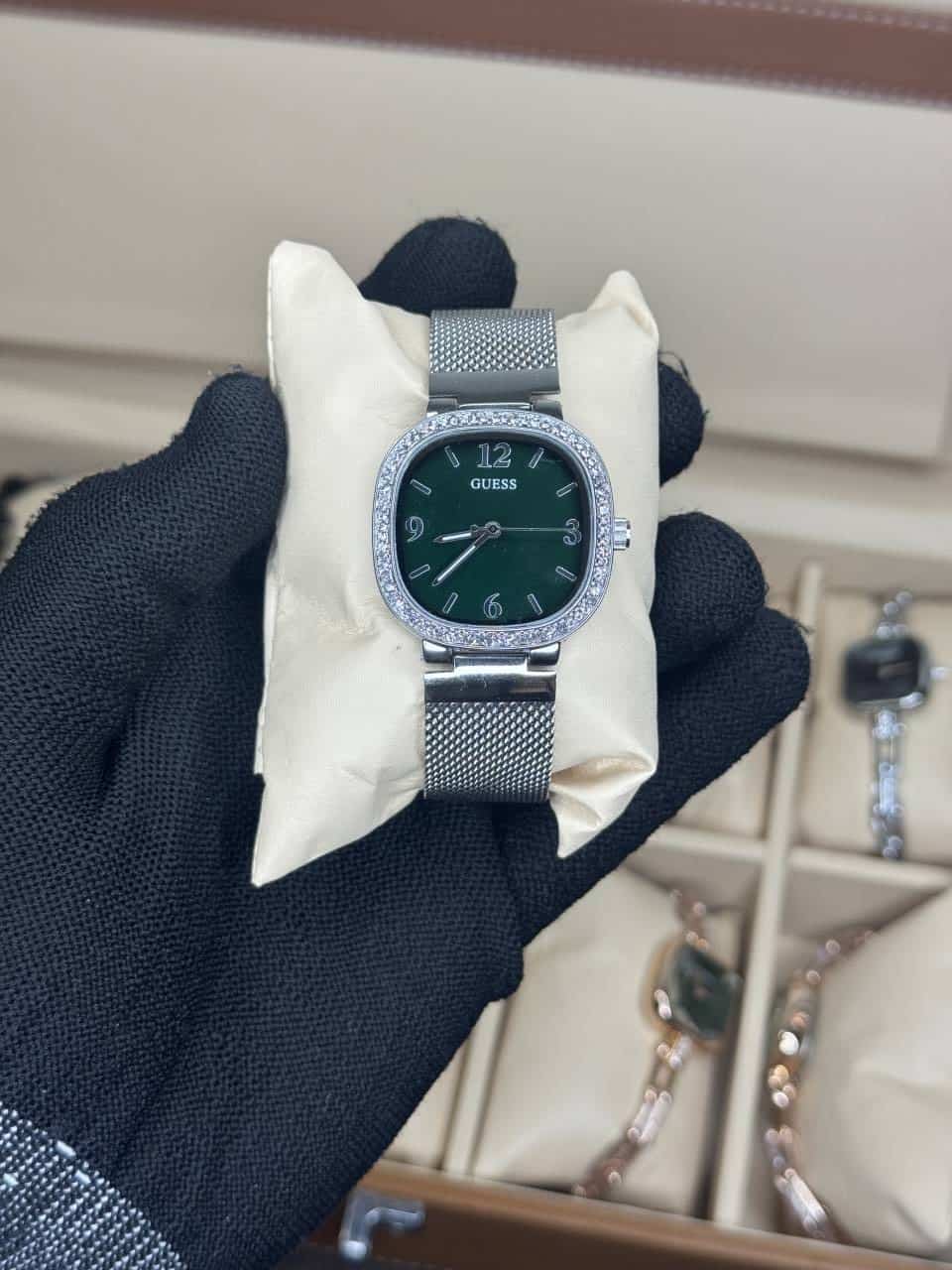 Gues s Silver Green Ladies Premium Watch Main image