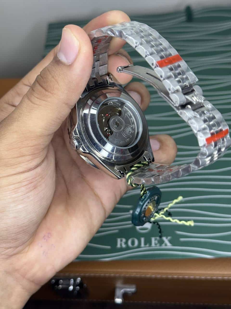 Role x Submariner Silver Blue Open Back Premium Watch