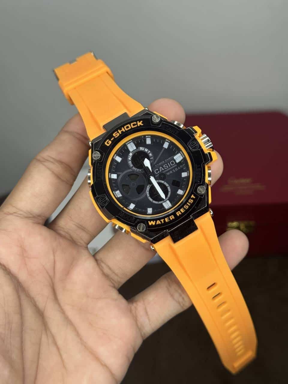 Gshock Sport Orange Analog With Digital Premium Watch