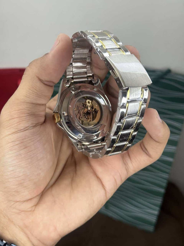 Role X  Dual Tone With White Metal Automatic Premium Watch