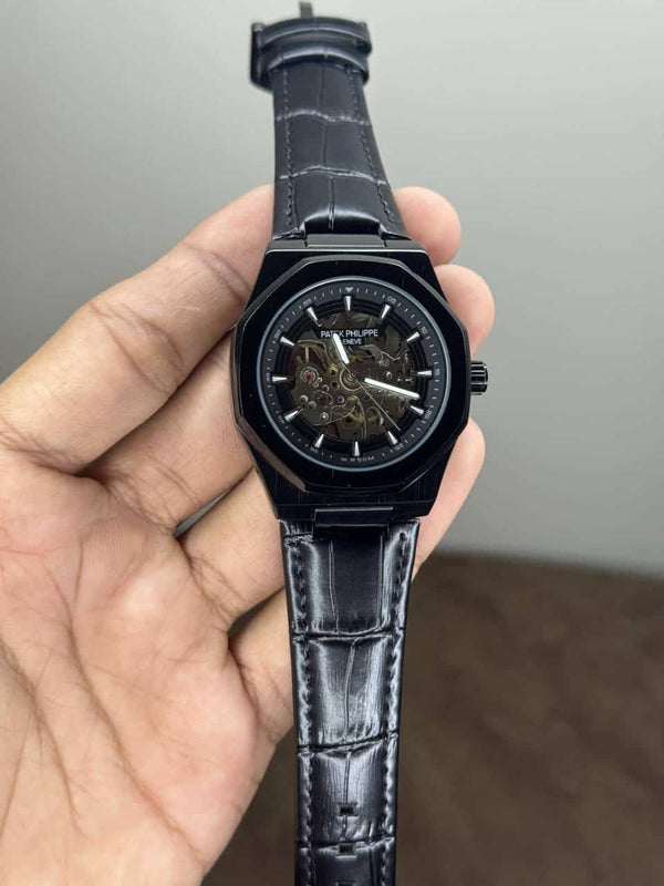 Patek Philippe Skeleton All Black Automatic Watch