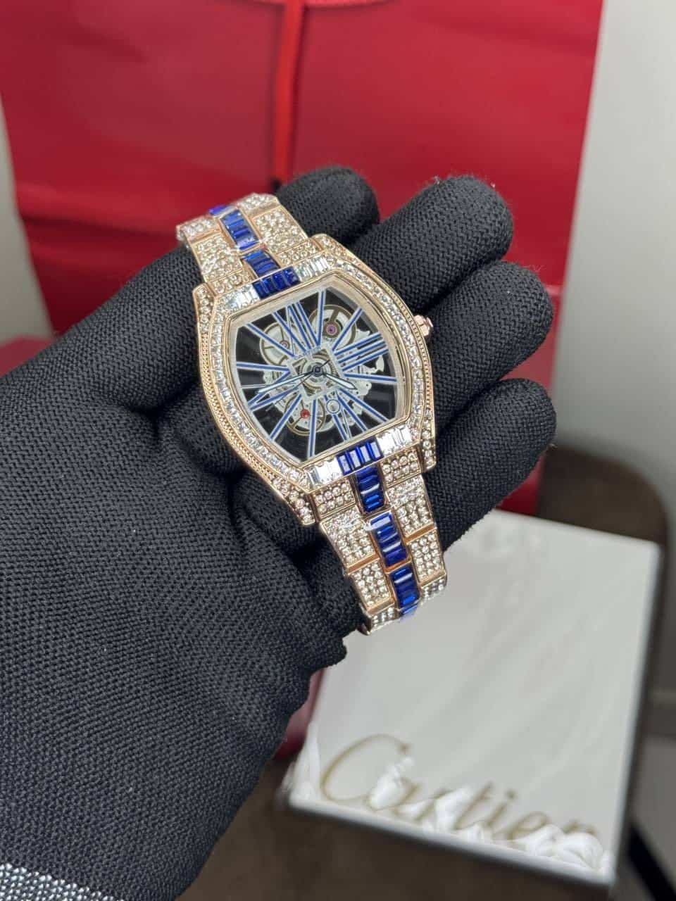 Cartie r Santos Diamond Copper Blue Limited Edition Watch Secondary image