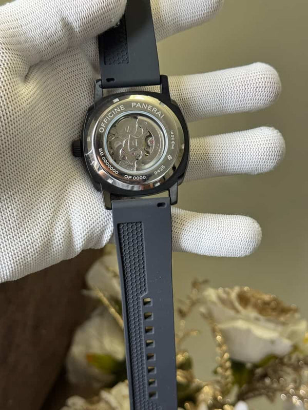Panera i Radiomir 1940 Automatic All Black Silicone Strap Premium Watch