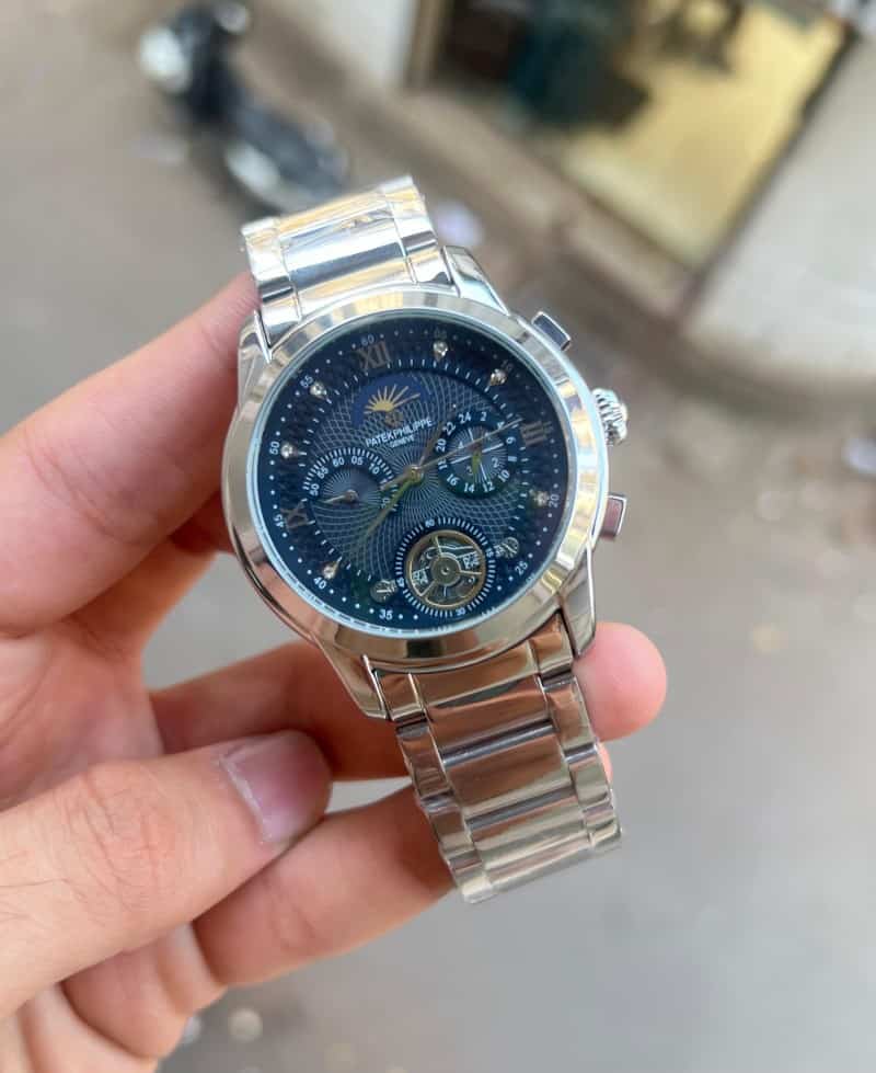 Patek Phillippe Metal Semi Automatic Blue Dial Premium Watch