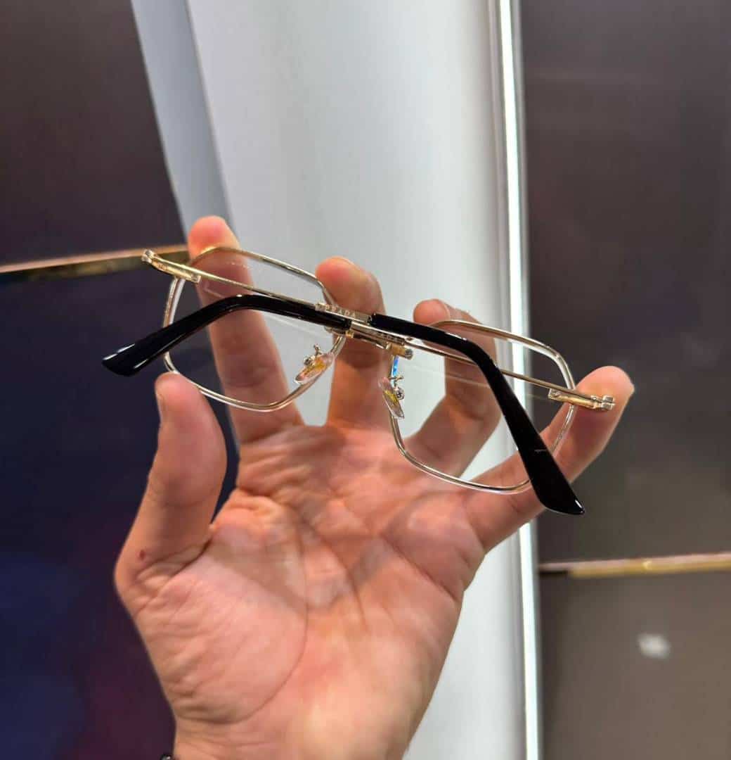 Prad a Milano Transparent Gold Luxury Glasses 7787