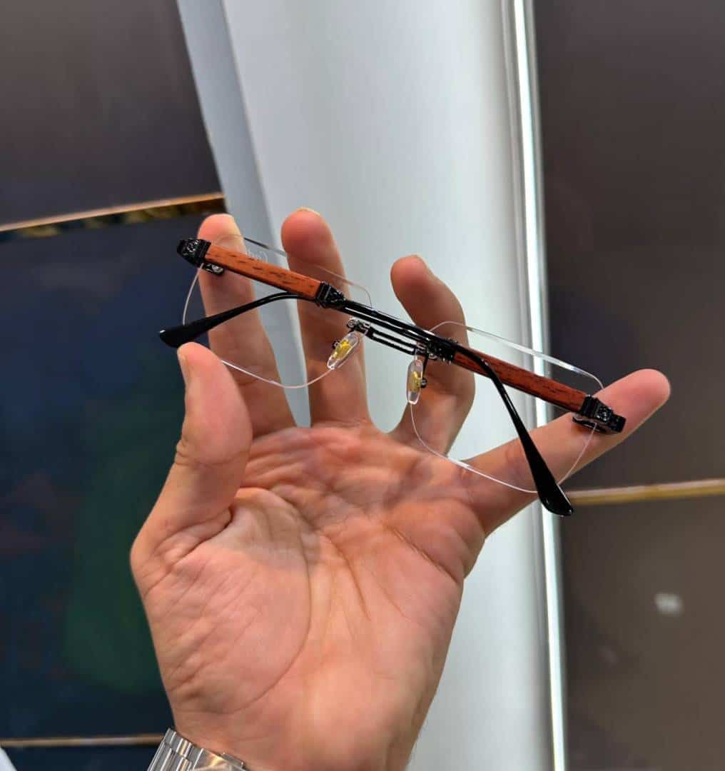 Cartie r Gunmetal-Wooden Premium  Glasses 048