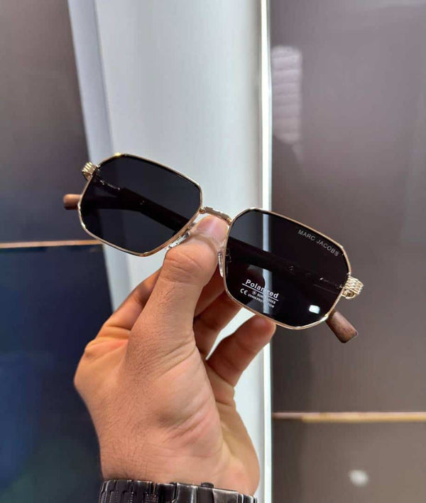 Marc Jacobs Gold Wooden Black Premium Shades 4103