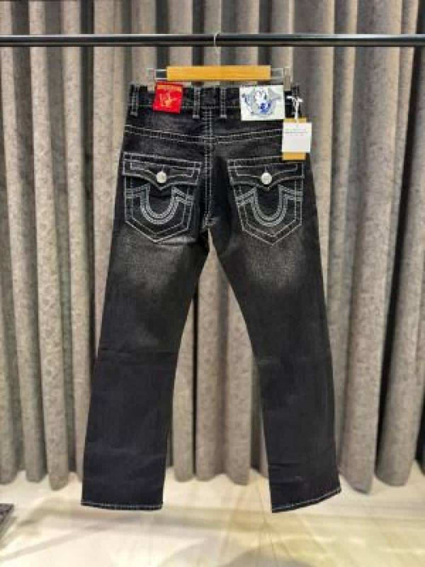 TRUE RELIGION BLACK DUSTY WASH BOOTCUT Jeans