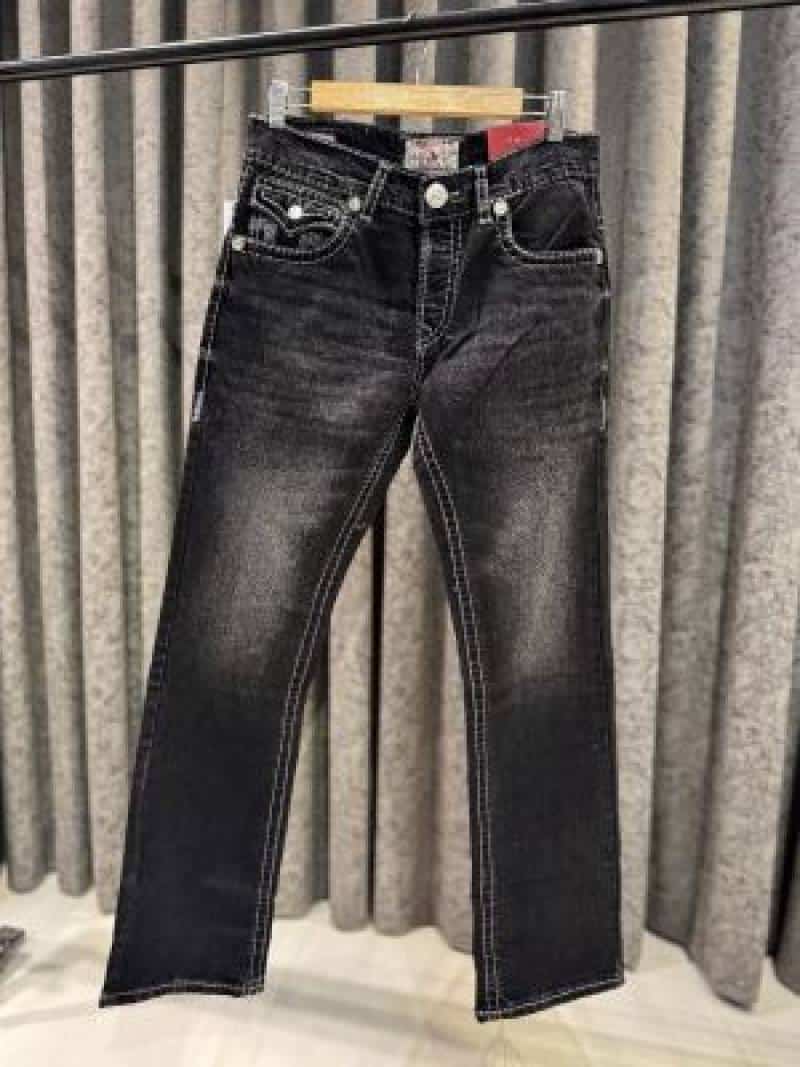 TRUE RELIGION BLACK DUSTY WASH BOOTCUT Jeans