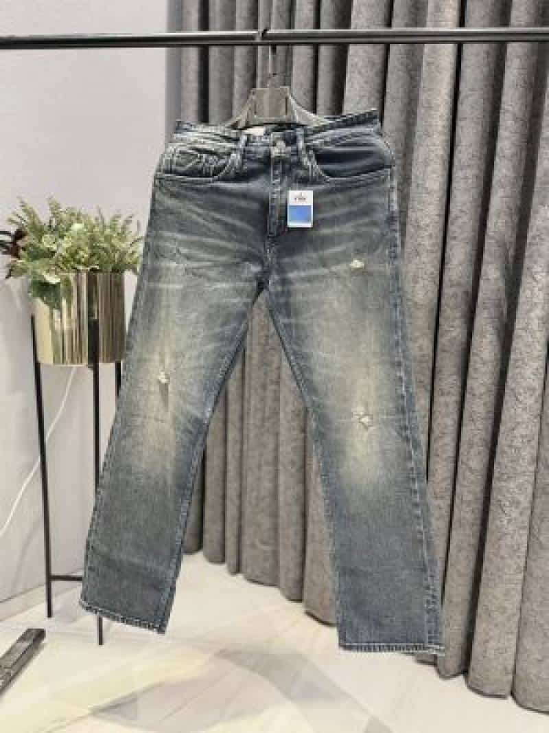 A-RMANI EXCHANGE IMPORTED DENIM JEANS LIGHT GREEN 100% BOOT CUT