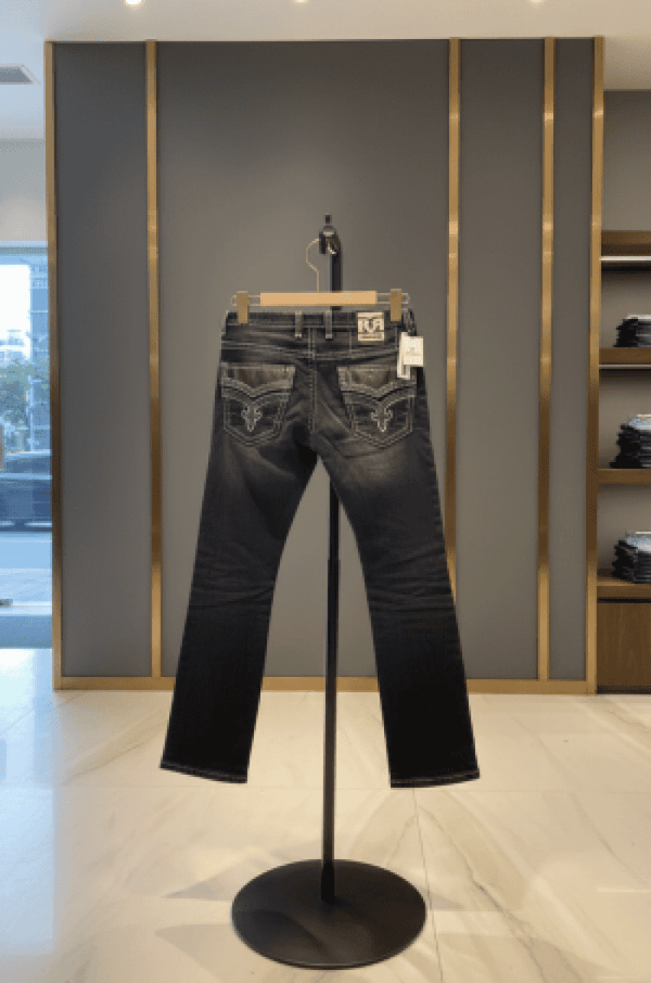 ROMAN DENIM IMPORTED BOOTCUT JEANS BLACK
