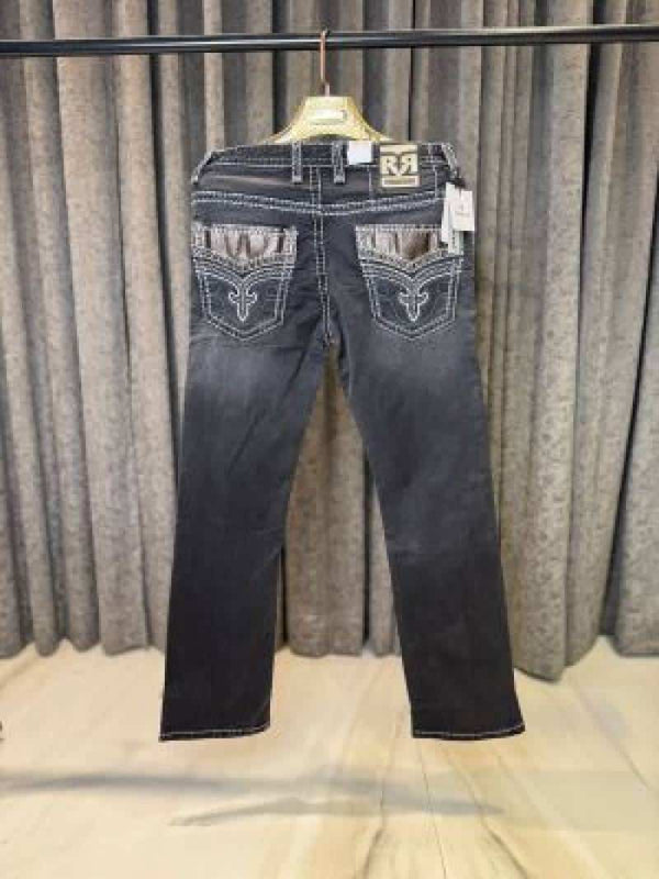 ROMAN DENIM IMPORTED BOOTCUT JEANS BLACK