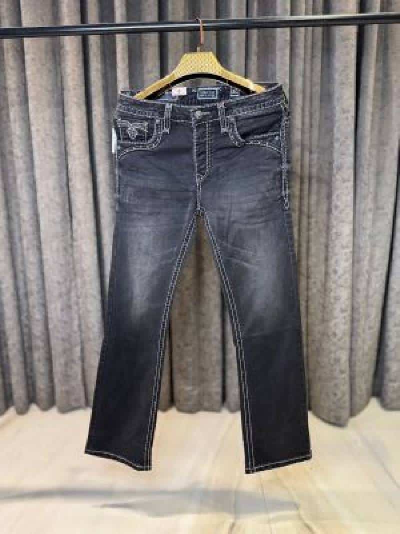 ROMAN DENIM IMPORTED BOOTCUT JEANS BLACK