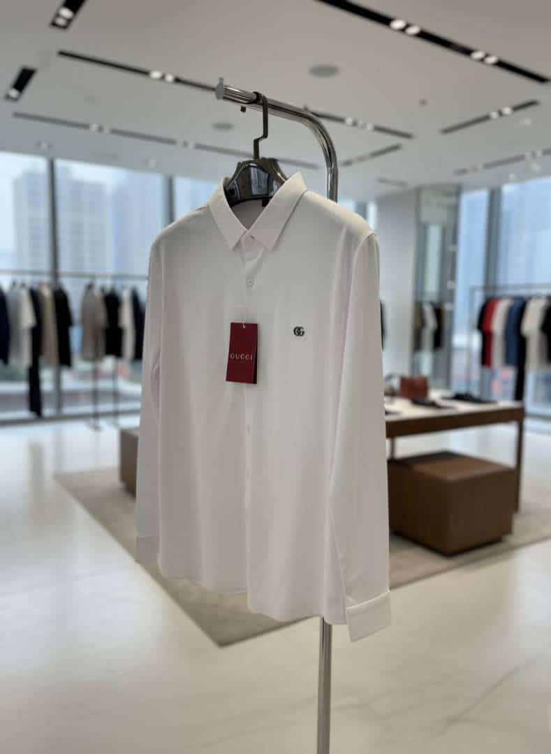 G-UCCI IMPORTED TRENDING KOREAN SHIRT WHITE Secondary image