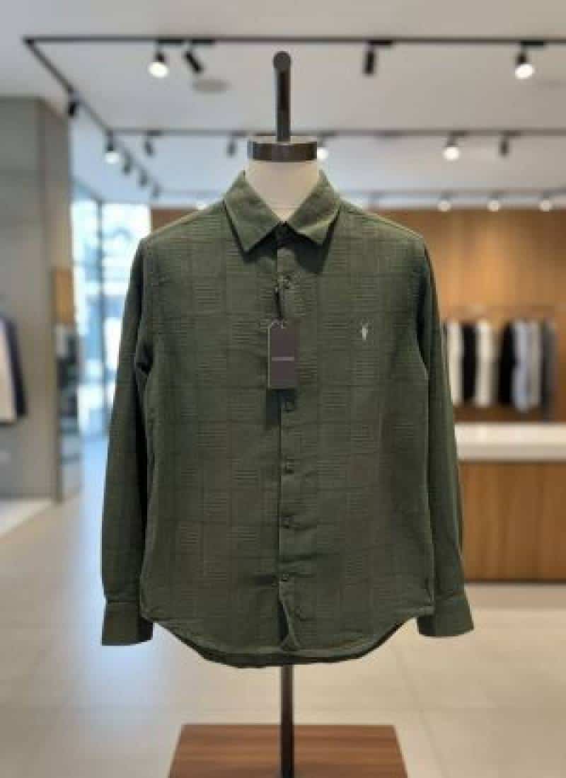 ALL_SAINTS CHEST LOGO FULL SLEEVES IMPORTED SHIRT THE GREEN Main image