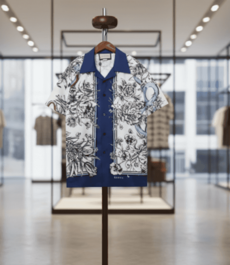 GUCCCI IMPORTED EMBOSSED POLO BLur IMPORTED Secondary image