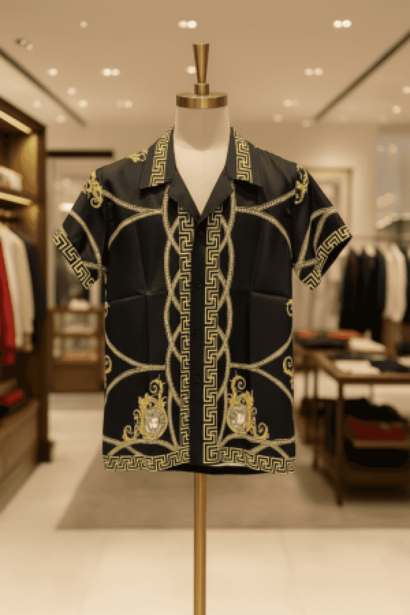 VERSACEE BOROCCO SHIRT IMPORTED HALF SLEEVES