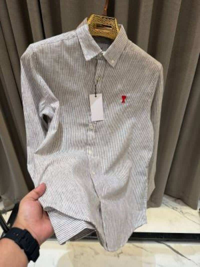 AMI PARIS IMPORTED SHIRT BROWN