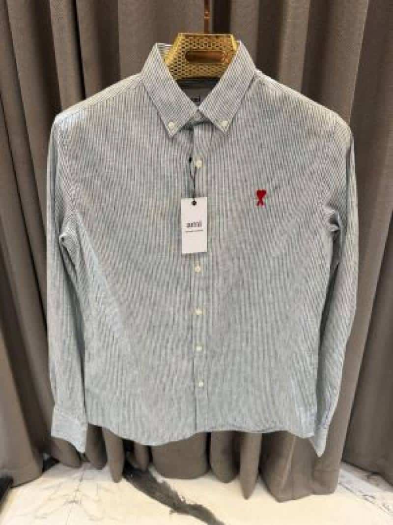 AMI PARIS IMPORTED SHIRT LIGHT GREEN