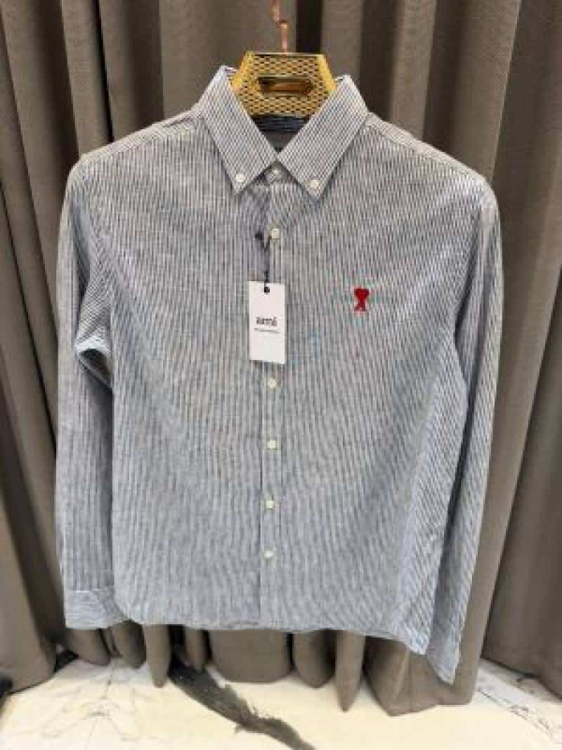 AMI PARIS IMPORTED SHIRT LIGHT BLACK Secondary image