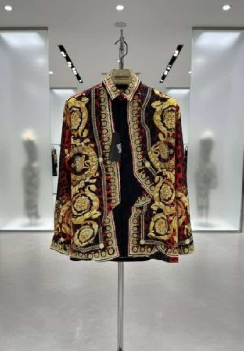 VERSACEE BOROCCO SHIRT IMPORTED HALF SLEEVES GOLD RATE