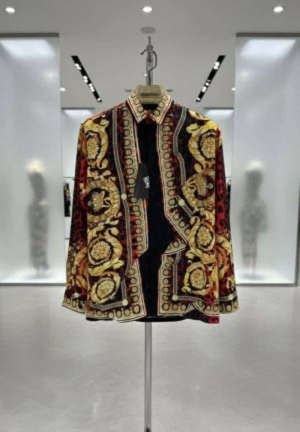 VERSACEE BOROCCO SHIRT IMPORTED HALF SLEEVES GOLD RATE
