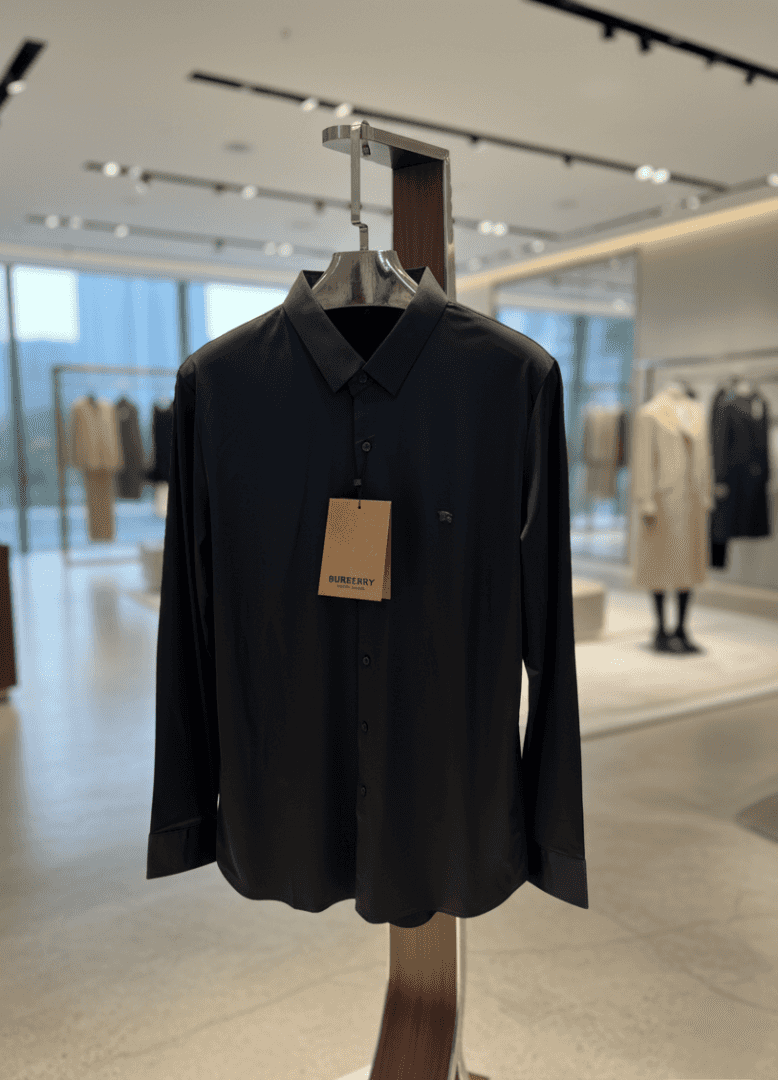 BURBERR-Y IMPORTED TRENDING KOREAN SHIRT BLACK