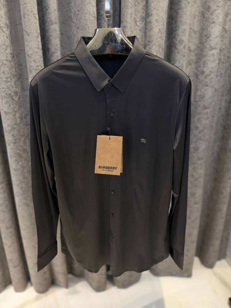 BURBERR-Y IMPORTED TRENDING KOREAN SHIRT BLACK