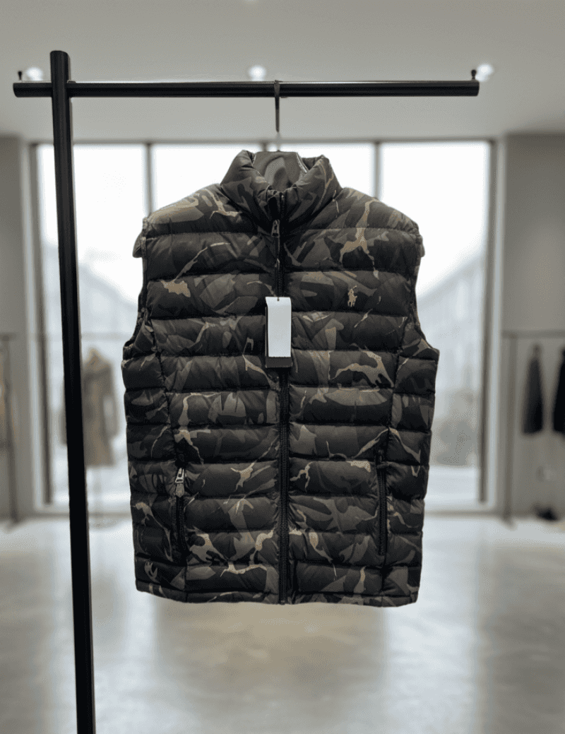 R-ALPH L-AUREN P-OLO THE COLDEN PACKABLE VEST IMPORTED STOCK GREEN