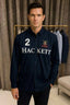 HACKET_T IMPORTED MIDDLE PATCH SHIRT NAVY BLUE