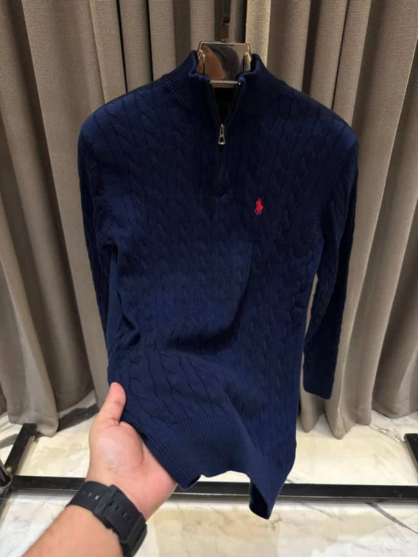 RALPH LAUUREN IMPORTED TRENDING SWEATER NAVY BLUE
