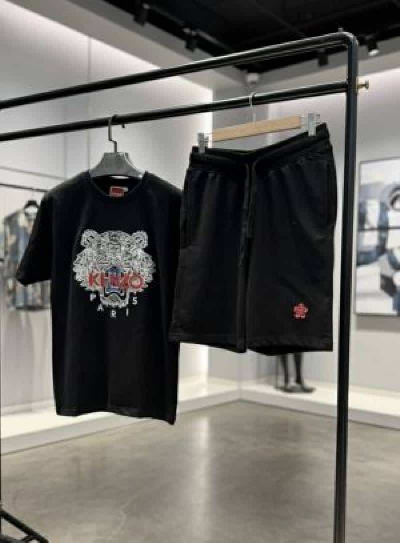 KENZO IMPORTED TRENDING COURT SET BLACK