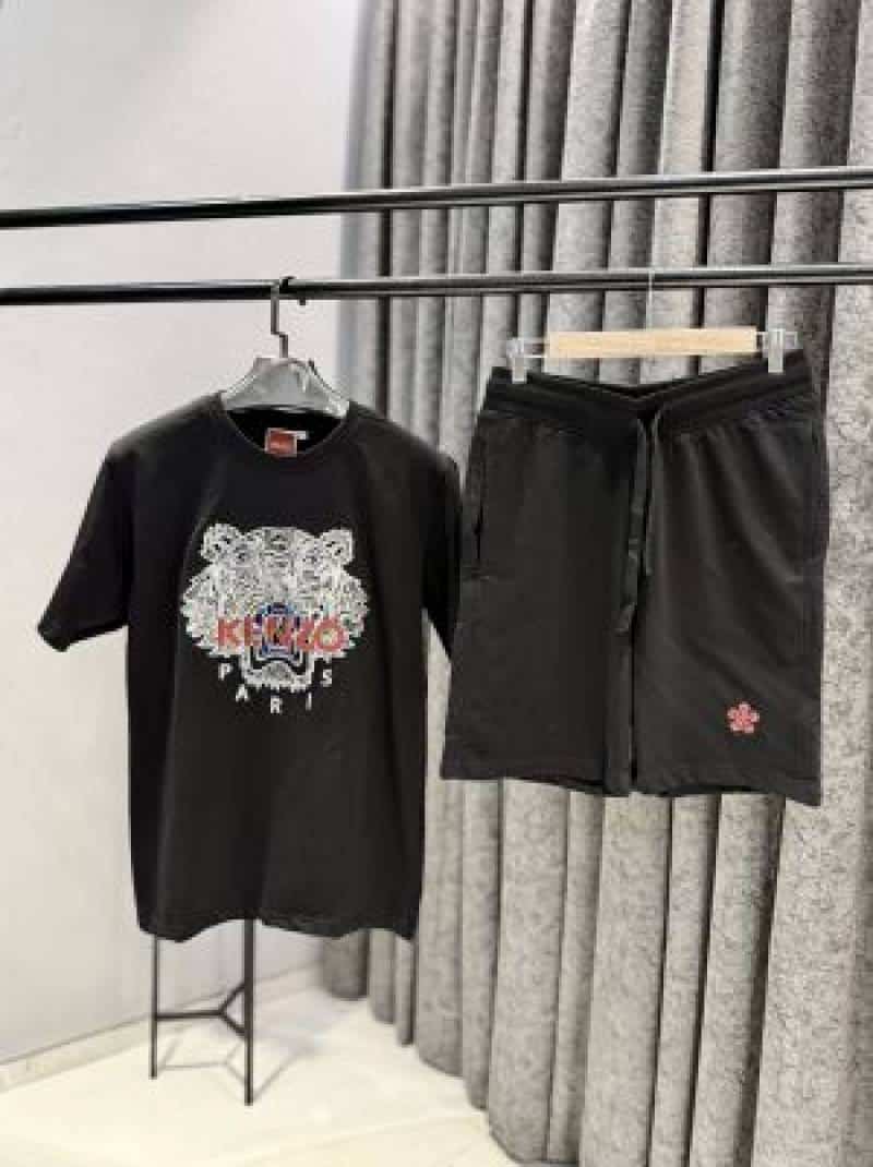 KENZO IMPORTED TRENDING COURT SET BLACK