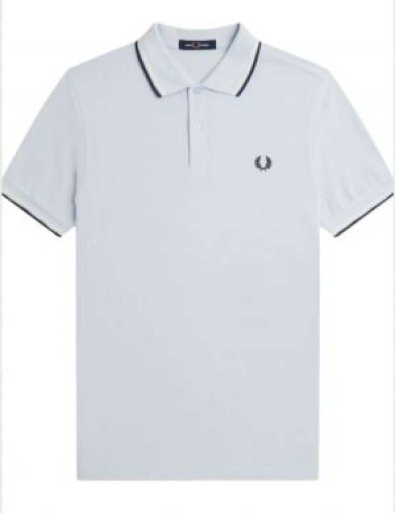 FRED PERRY CHEST LOGO POLO T-SHIRT SKY BLUE