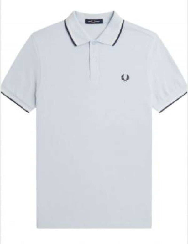 FRED PERRY CHEST LOGO POLO T-SHIRT SKY BLUE