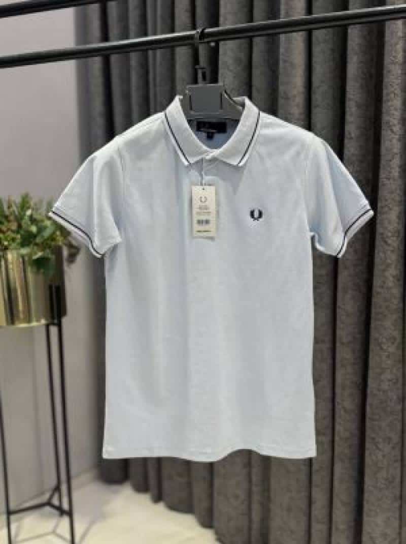 FRED PERRY CHEST LOGO POLO T-SHIRT SKY BLUE