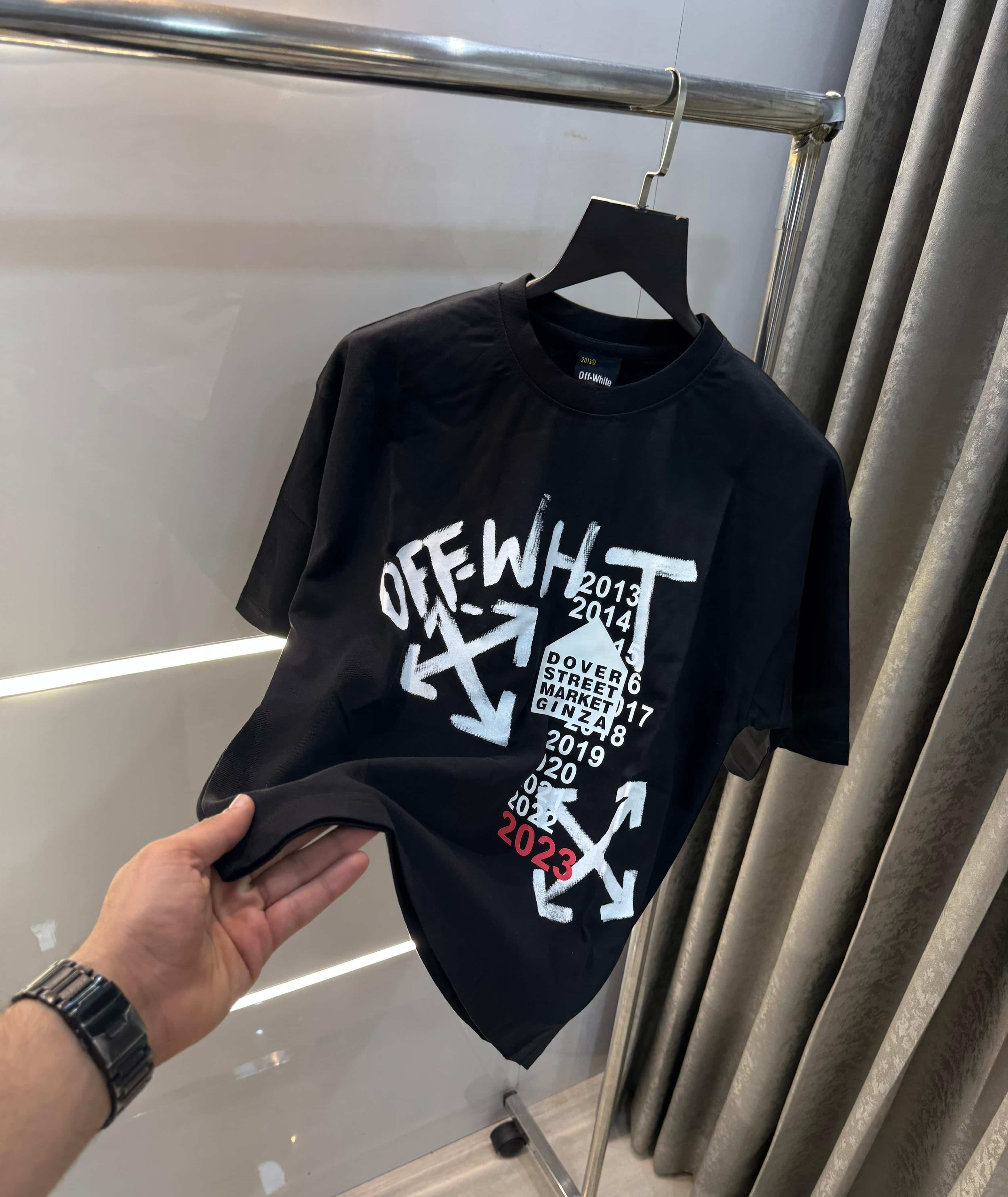 Off  White Black Imported Oversized T-Shirt Secondary image