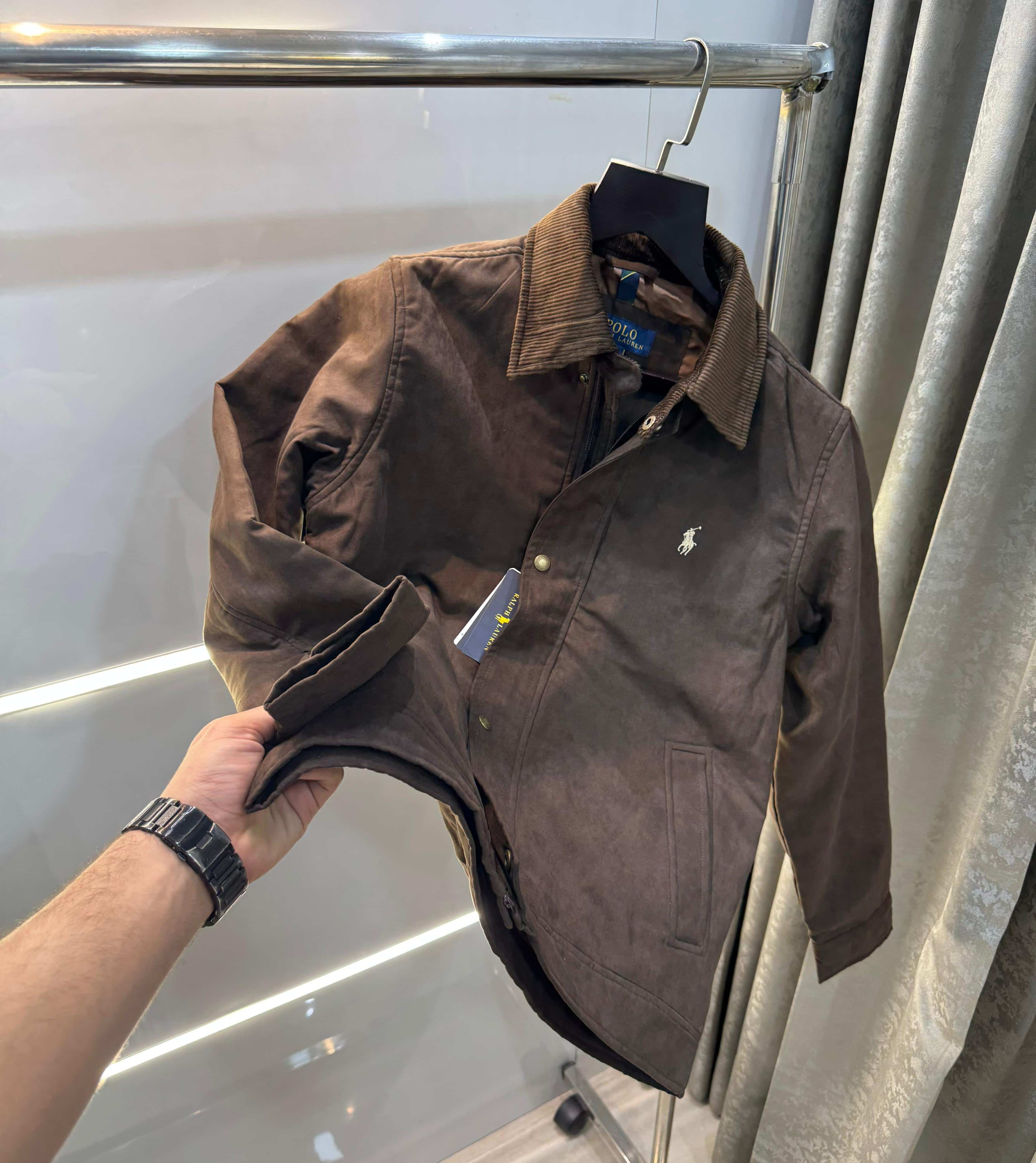 Ralph  Lauren Sweado Brown Classic Bomber Jacket Main image