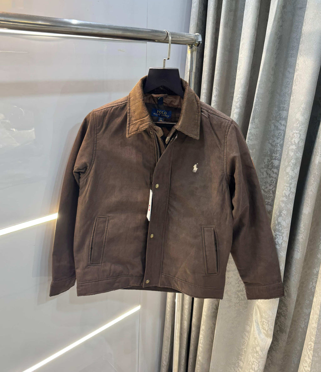 Ralph  Lauren Sweado Brown Classic Bomber Jacket