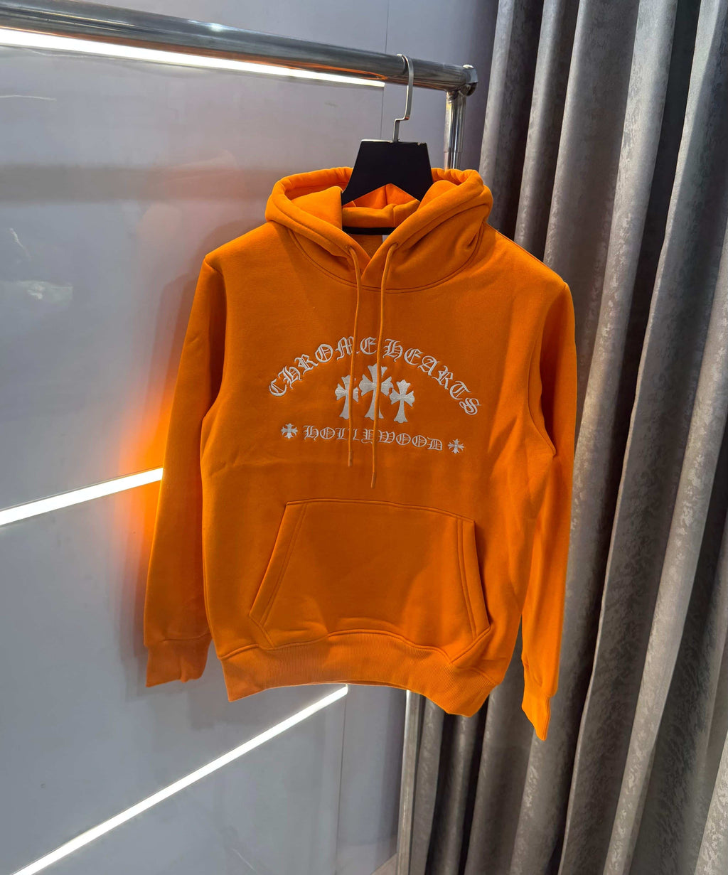 Chrome  Hearts Embroidery Logo Imported Hoodie
