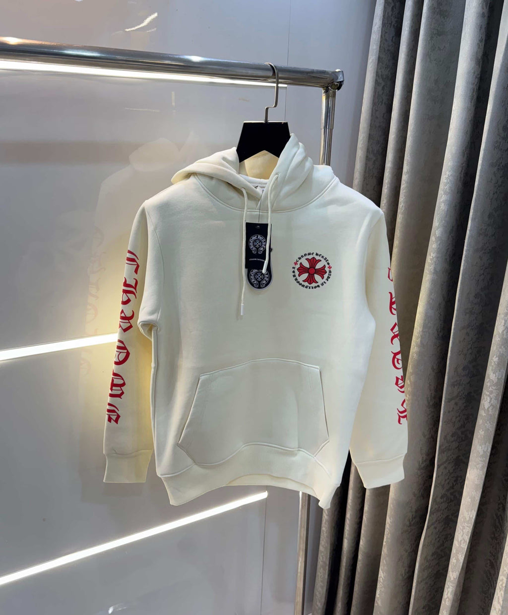 Chrome  Hearts Cream Back Print Imported Hoodie