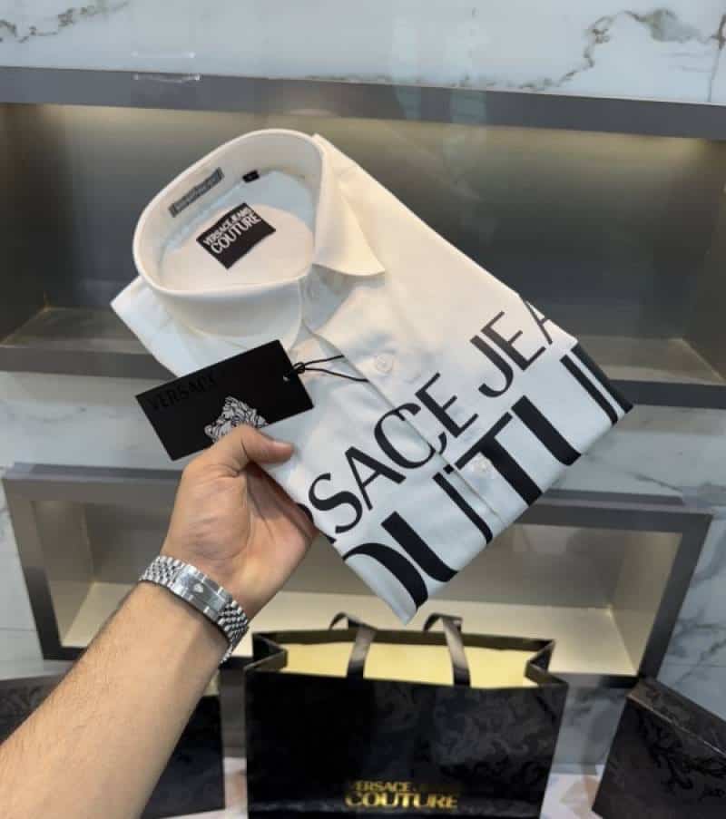 Versace  Couture White Kapil Sharma Edition Premium Shirt With Bo..x. Packing And Carry Bag