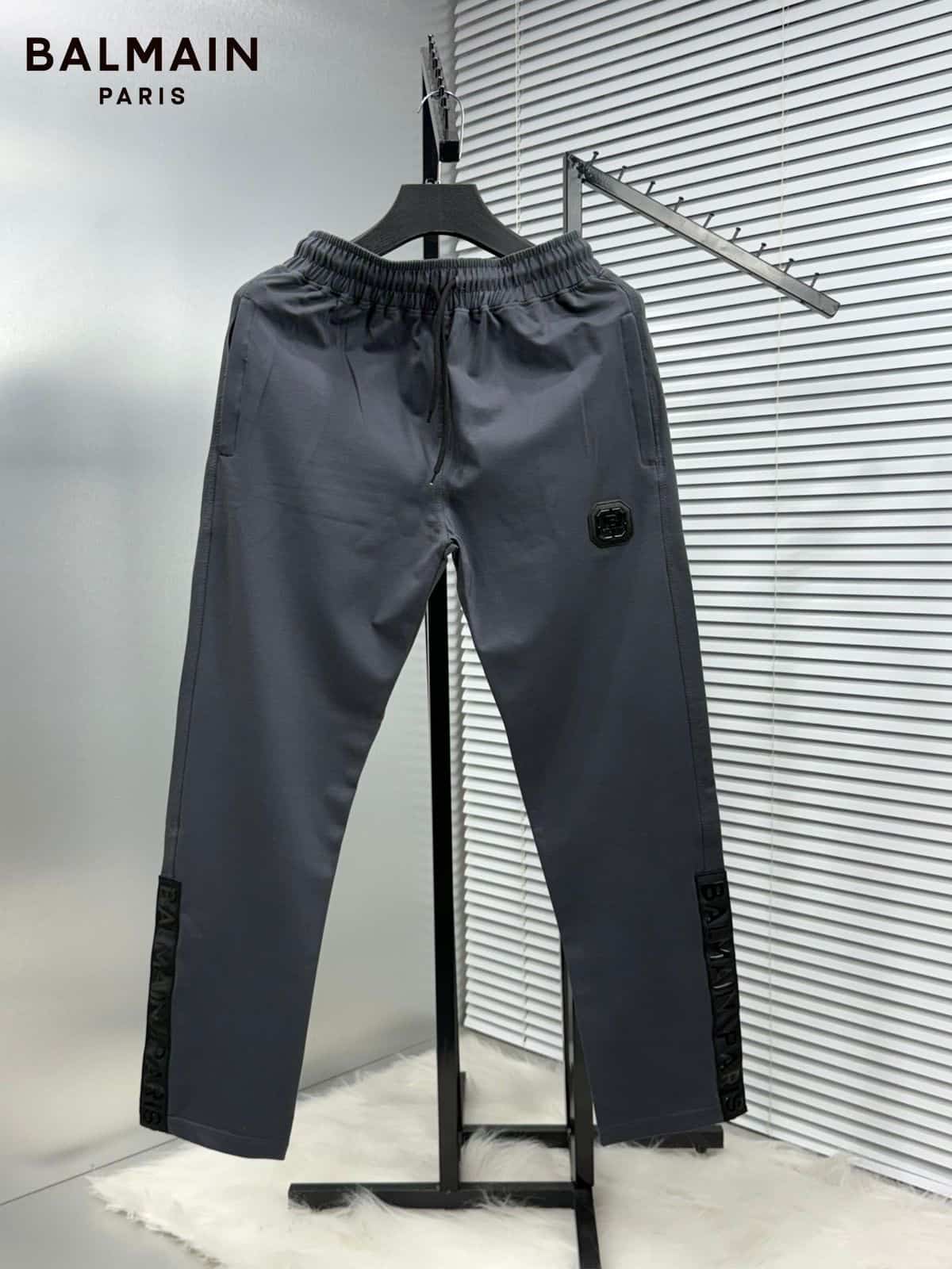 Balmai n Paris Grey Logo Patch Imported Trackpant Main image