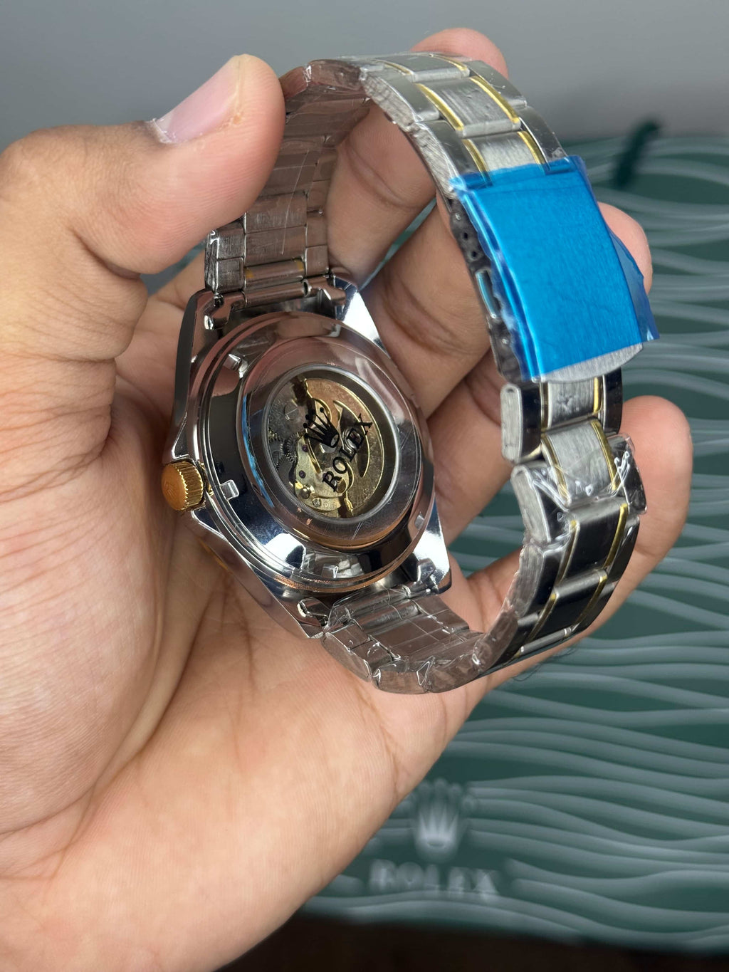 Role X  Dual Tone With White Metal Automatic Premium Watch