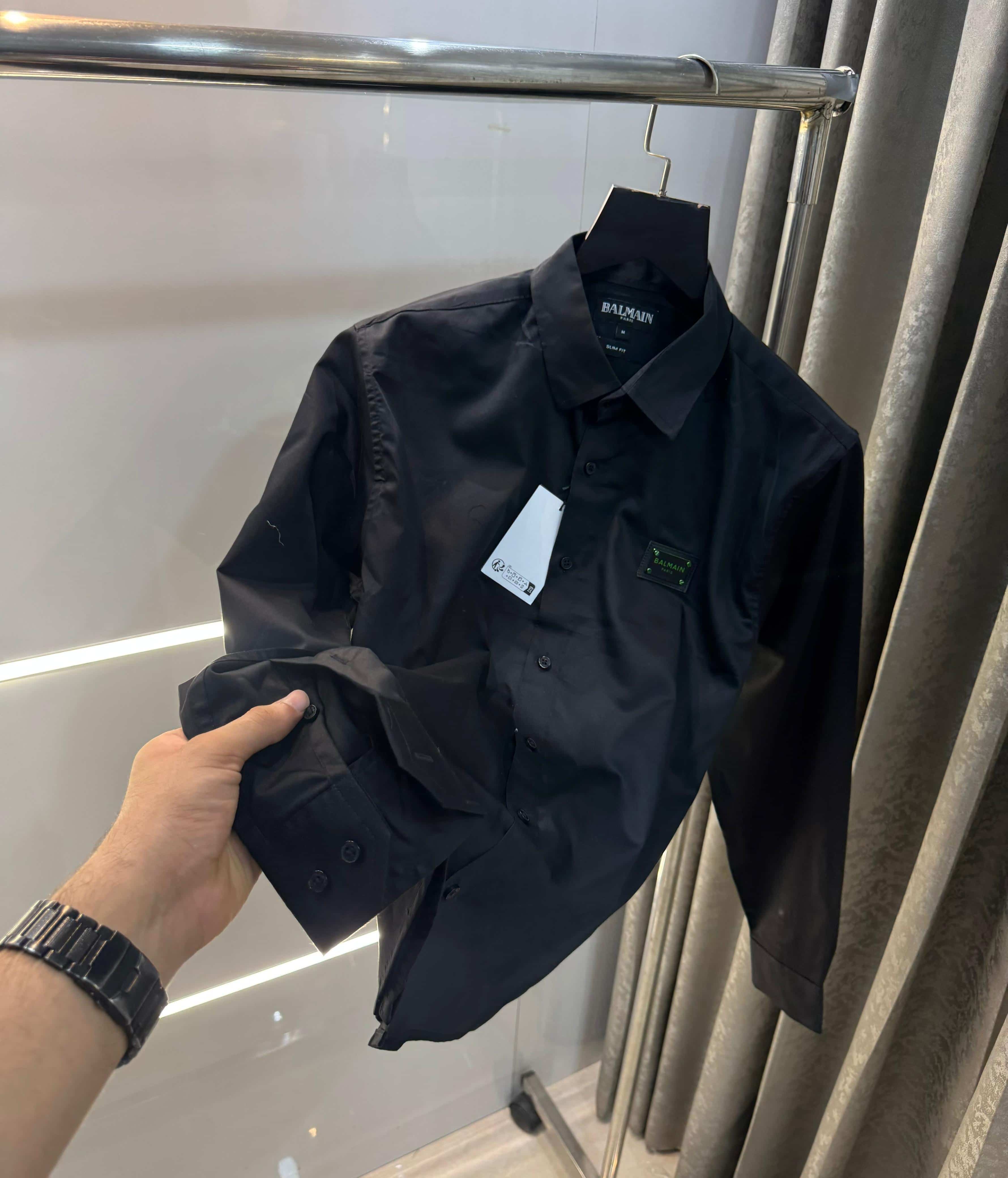 Balmai n Paris black green  Back Print Premium Classic Shirt 002