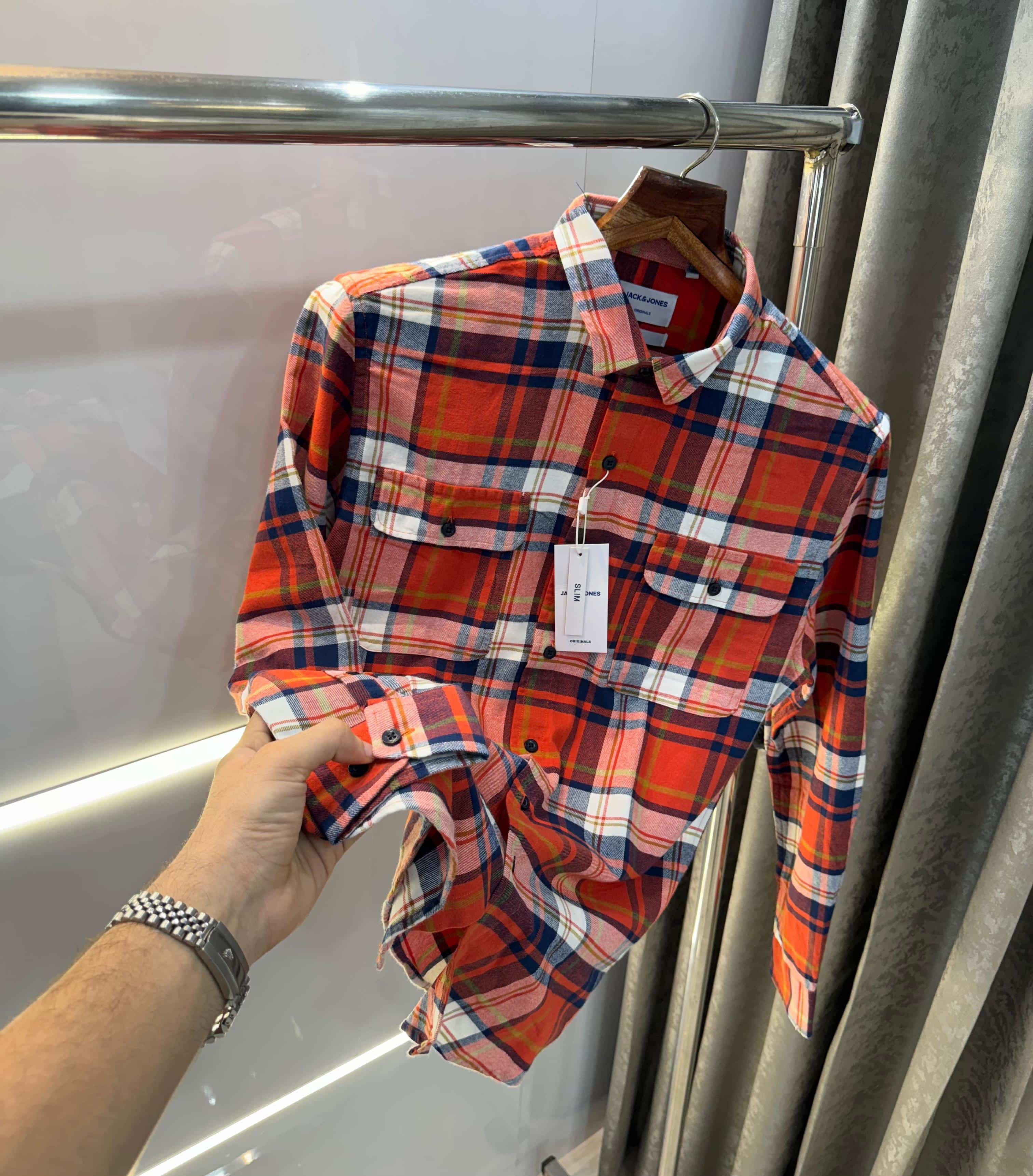 Jack & Jones red  Checks Premium Classic Shirt