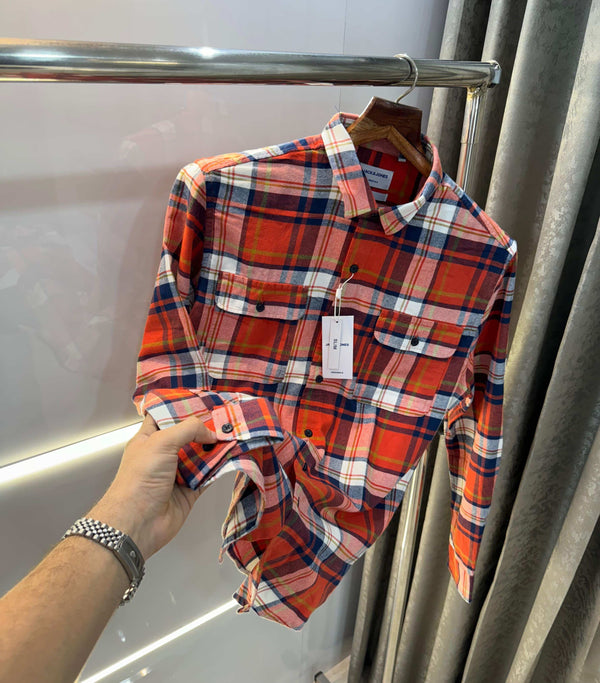 Jack & Jones red  Checks Premium Classic Shirt