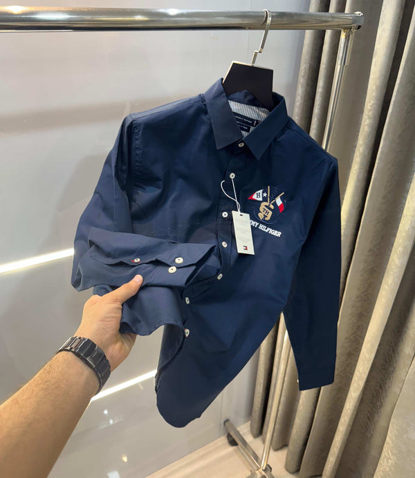 Tommy  Hilfiger navyy blue  Premium Classic Shirt