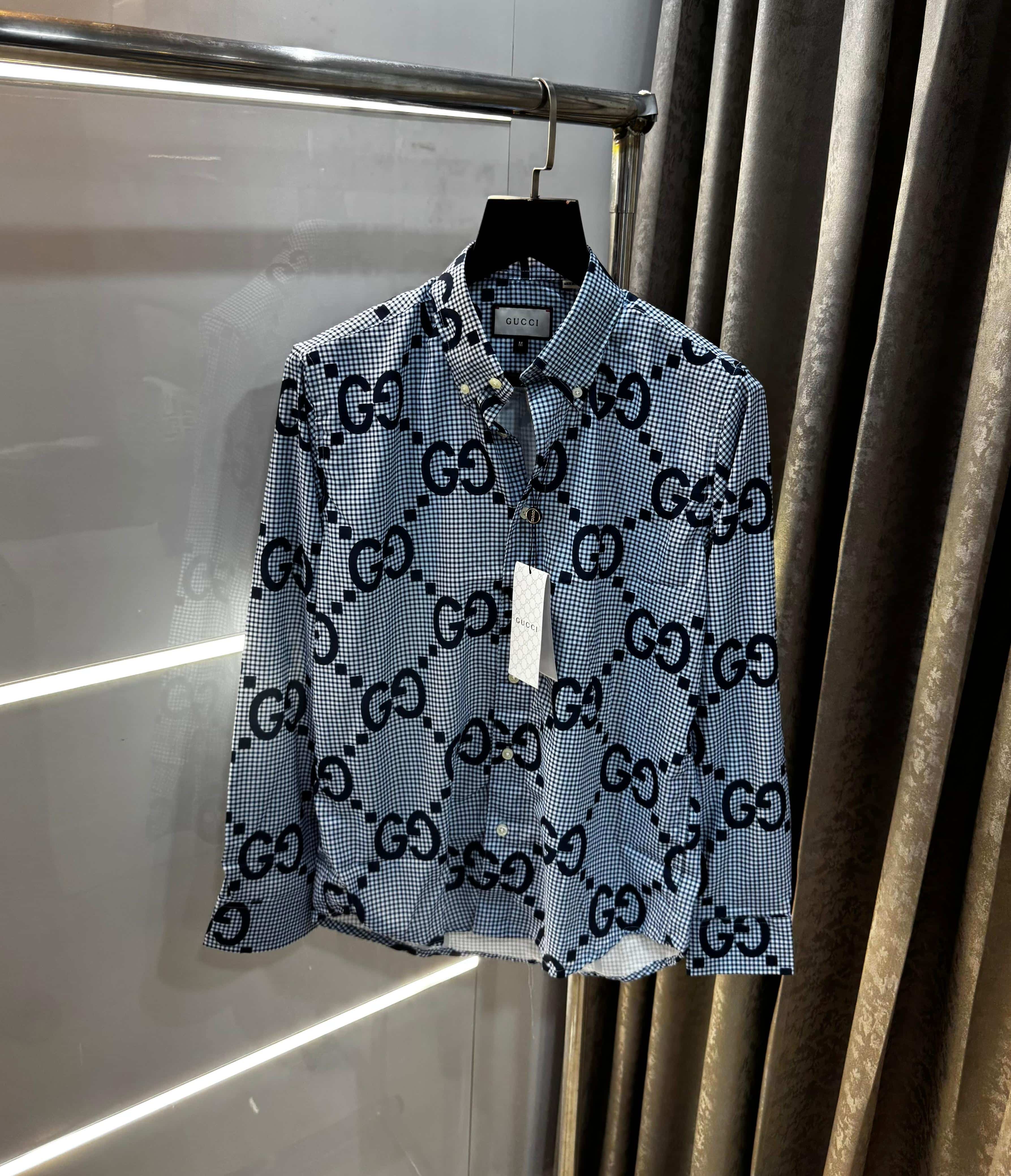 Gucc i Sky Blue Monogram Shirt Secondary image