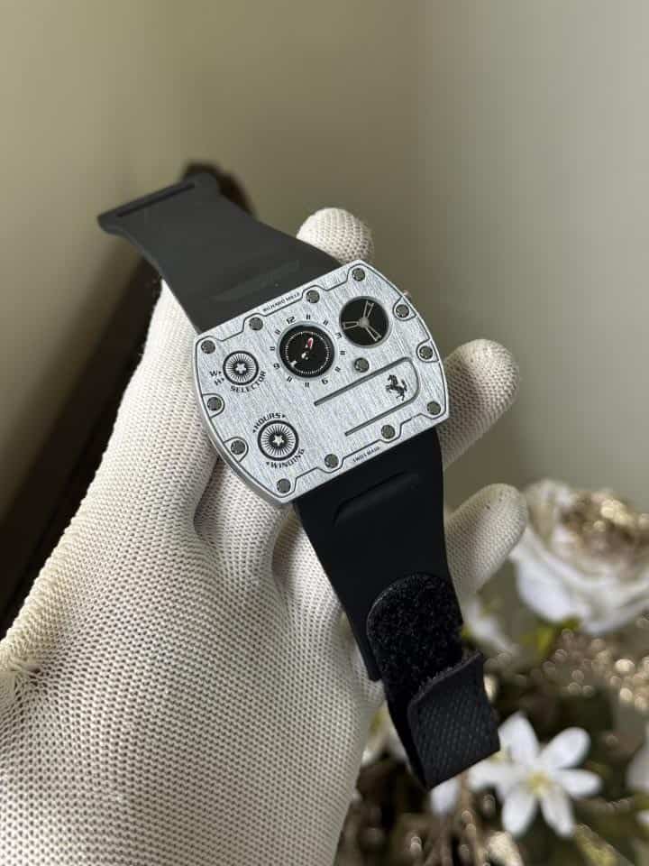 Richard Mille fER_Rari Silver Black Limited Edition Quartz Watch
